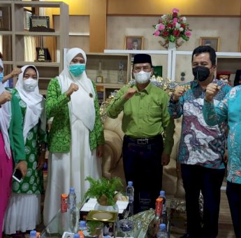 Jelang Konferwil XV, Fatayat NU Sulsel Silaturahmi Kakanwil Kemenag