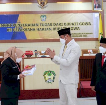 Serahkan Tugas Ke PLH Bupati Gowa, Adnan: Pastikan Kegiatan Rutin Berjalan Maksimal