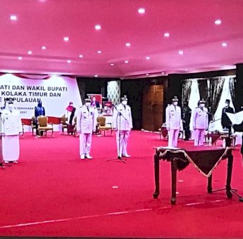 Lantik Tiga Bupati Definitif, Ali Mazi Harap Tidak Ada Lagi Sekat Politik