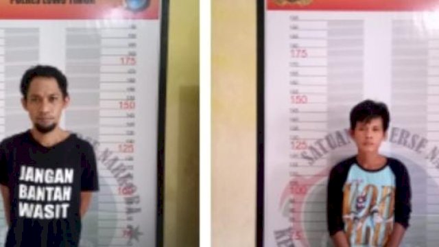 Dua Pemuda di Luwu Timur Ditangkap Polisi, Jumat (26/2/2021).