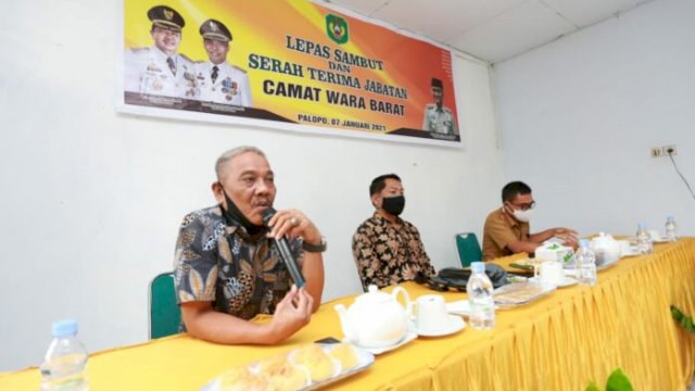 Pisah Sambut Camat Wara Barat, Kota Palopo, Kamis (7/1/2021)