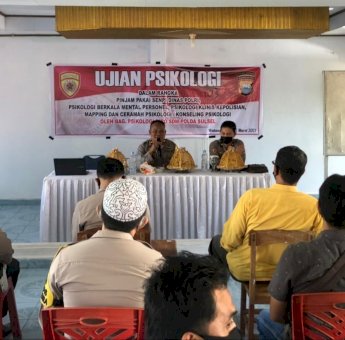 Sebelum Pegang Senjata Api, 80 Anggota Polres Soppeng Ikuti Ujian Psikologi