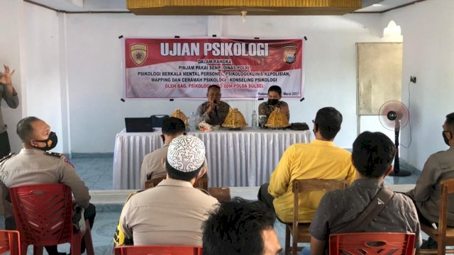Sebelum Pegang Senjata Api, 80 Anggota Polres Soppeng Ikuti Ujian Psikologi