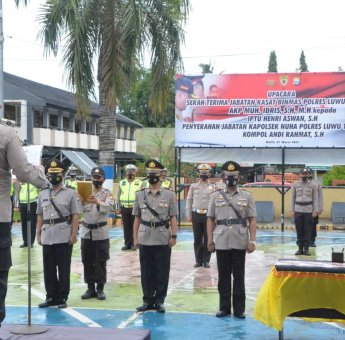 Kapolres Pimpin Sertijab, Ini Nama Pejabat Baru di Lingkup Polres Luwu Timur