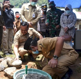 Bupati Soppeng Letakkan Batu Pertama Pembangunan MI DDI Lereng Hijau