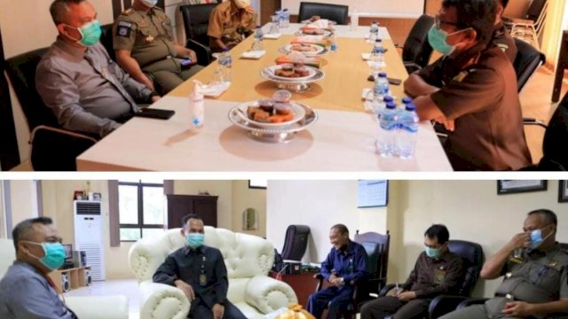 Wakil Bupati Luwu Timur, Budiman berkunjung ke kantor Kejaksaan Negeri (Kejari) Luwu Timur dan kantor Pengadilan Negeri (PN) Malili, Selasa (2/3/2021).