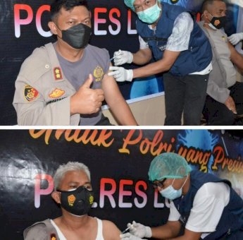 Polres Luwu Timur Laksanakan Vaksinasi Tahap Satu