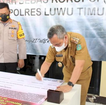 Cegah KKN, Pemkab Dukung Deklarasi Zona Integritas WBK Polres Luwu Timur