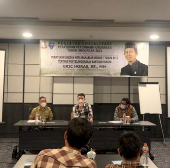 Pengetahuan Warga Masih Minim, Legislator Makassar Eric Horas Sosialisasikan Perda Bantuan Hukum