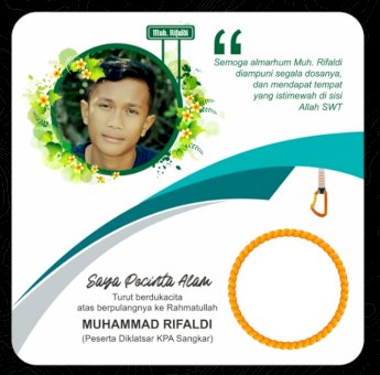 KPA Sangkar Luwu Timur Berduka, Ratusan Pecinta Alam Berbelasungkawa