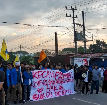 Kisruh Kongres PMII Zona 6 Kendari Berlanjut, Ratusan Kader Gelar Aksi