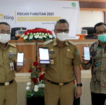Pekan Panutan, Wabup Budiman Lapor SPT Tahunan Melalui E-Filing