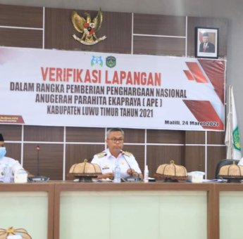 Dua Kali Raih Kategori Utama, Tahun Ini Pemkab Luwu Timur Target Kategori Mentor Penghargaan APE