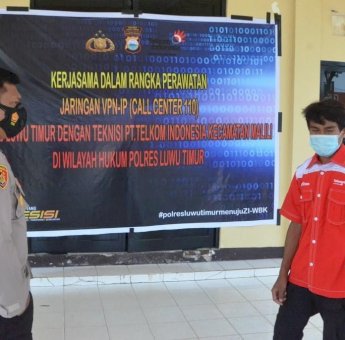 Sediakan Layanan Pengaduan Call Center 110, Polres Luwu Timur Kerjasama Dengan Telkom