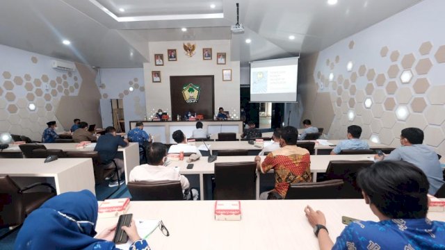 Sosialisasi Perbup Nomor 58 Tahun 2020 di Baruga Karaeng Pattingalloang Kantor Bupati Gowa, Jumat (26/03/2021). (Istimewa)