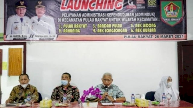 Bupati Surya Hadiri Launching Adminduk Untuk 6 Kecamatan yang Dilaksanakan Disdukcapil Asahan