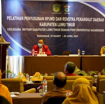 Gandeng P2KP Unhas, Perencana OPD Luwu Timur Pelatihan Penyusunan RPJMD