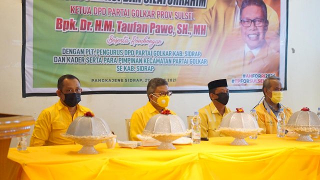 Konsolidasi Partai Golkar kabupaten Sidrap, Sabtu (27/03/2021).