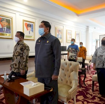 Gubernur Sulsel Hadiri Rakortek Perencanaan Pembangunan Tahun 2021 Secara Virtual