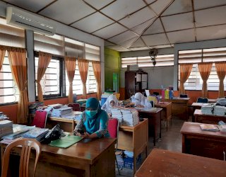 Diikuti 446 Siswa Secara Daring, Hari Pertama Ujian Sekolah di SMKN 1 Palopo Berjalan Lancar