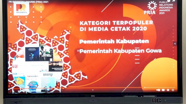 Pemerintah Kabupaten Gowa berhasil menjadi kabupaten terpopuler di media cetak berdasarkan monitoring PR Indonesia Tahun 2020. (Istimewa)