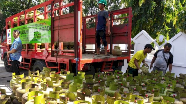 Salah satu pangkalan LPG 3 Kg di wilayah Kabupaten Gowa. (Rhany)