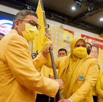 Terpilih Jadi Ketua Golkar Maros, Wakil Bupati Suhartina Dengungkan AH Presiden dan TP Gubernur