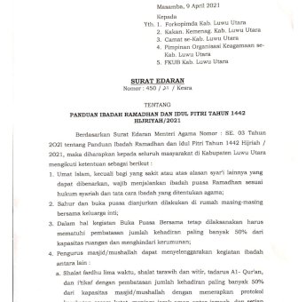 Ceramah Ramadan Maksimal 15 Menit, Penceramah Wajib Imbau Jemaah Patuh Prokes