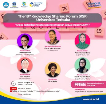 Indah Putri Indriani Bersama Ibu Negara Iriana Joko Widodo Berbagi Kisah Inspirasi di Forum KSF Universitas Terbuka