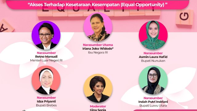 Indah Putri Indriani Bersama Ibu Negara Iriana Joko Widodo Berbagi Kisah Inspirasi di Forum KSF Universitas Terbuka