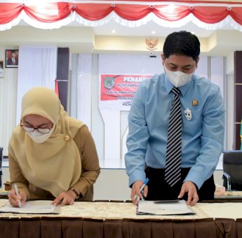 Tingkatkan Efektivitas Penyelesaian Hukum Perdata Pemda Lutra dan Kejari Teken MoU