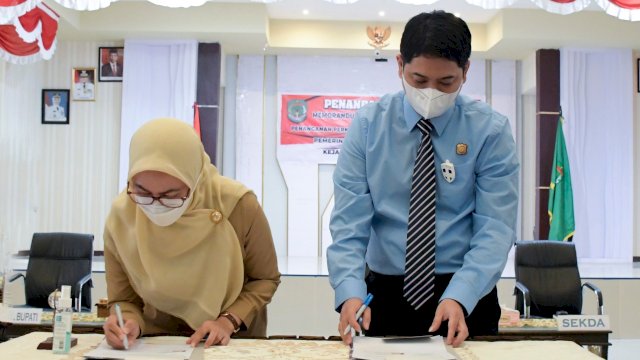 Tingkatkan Efektivitas Penyelesaian Hukum Perdata Pemda Lutra dan Kejari Teken MoU