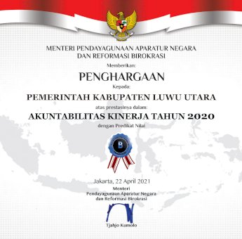 Luwu Utara Predikat B Akuntabilitas Kinerja Instansi Pemerintah