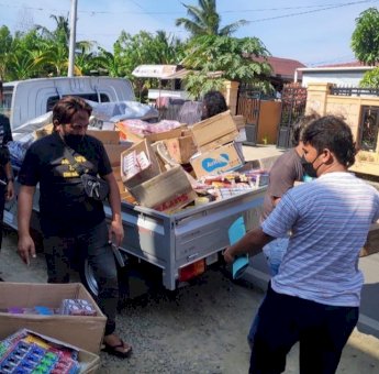 Minggu ke Dua Ramadhan, Polres Sinjai Amankan Puluhan Dos Petasan dan Kembang Api