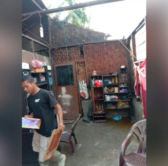 Angin Kencang Hancurkan Rumah Penduduk di Teluk Mengkudu Serdang Bedagai, Bulum Ada Bantuan Pemerintah
