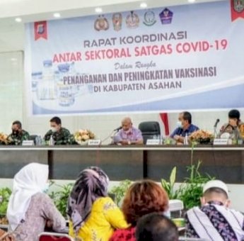 Pimpin Rapat Peningkatan Vaksinasi di Asahan, Ini Pesan Bupati Surya