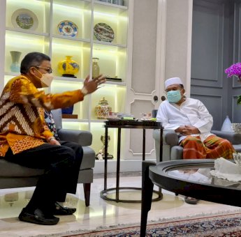 Terima Silaturahmi Taufan Pawe, Jusuf Kalla Yakin Golkar Sulsel Kembali Berjaya