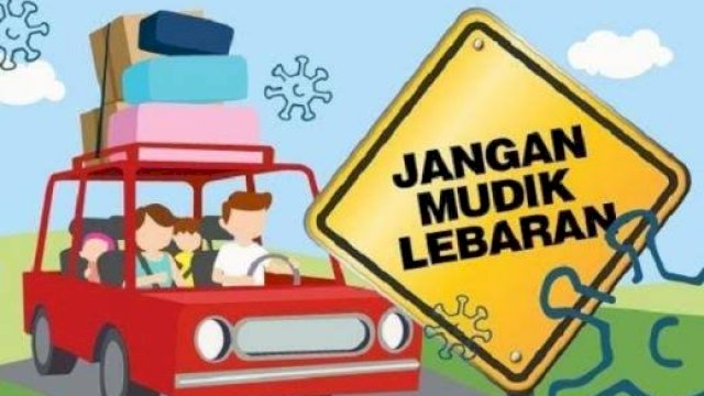 Ilustrasi Larangan Mudik Lebaran.