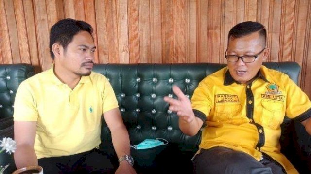 Ketua BSN Partai Golkar Luwu Utara, Haeruddin Kasim (kanan).