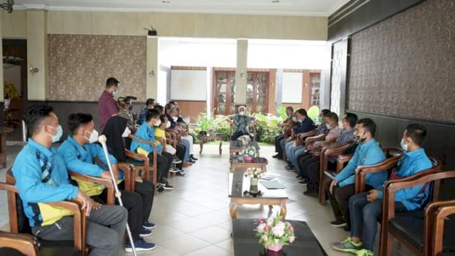 Bupati Asahan H. Surya menerima Audiensi&nbsp; pengurus NPC Kabupaten Asahan bersama Atlet penyandang Disabilitas, Jumat (30/04/2021).