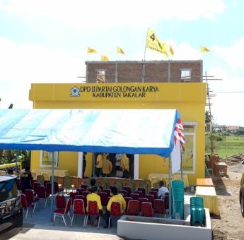Kantor Golkar Takalar Hampir Rampung, Taufan Pawe Puji Zulkarnaen Arief