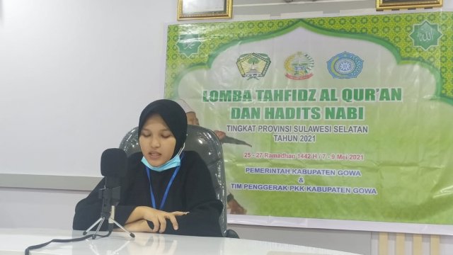 Salah satu Hafidz dari Kabupaten Gowa.