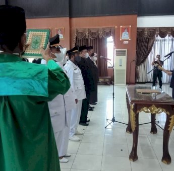 Lantik Empat Pejabat Jelang Idul Fitri 1442 H, Bupati Sinjai Harap Bangun Sinergi