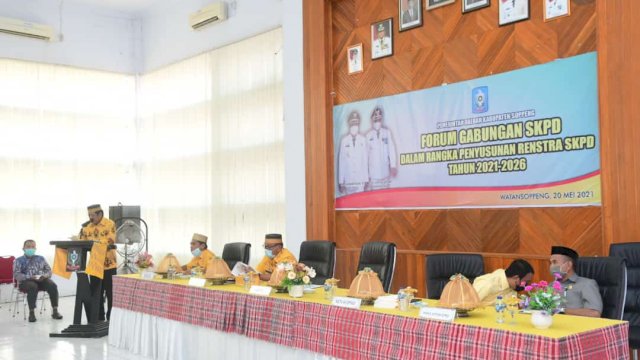 Bupati Soppeng Sebut Saran dan Pertimbangan Diharapkan Dalam Penyusunan Renstra SKPD
