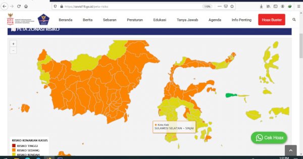 Kasus Covid-19 Meningkat, Sinjai Kembali Zona Orange