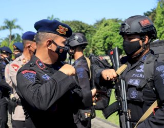 Misi Selesai 1 SSK Brimob Polda Sulsel Dipulangkan dari Yalimo Papua