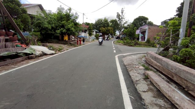Salah satu ruas jalan di Kecamatan Bulupoddo yang sudah mulus setelah pengaspalan.