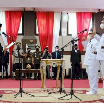 Lantik Bupati dan Wakil Bupati Toraja Utara, Ini pesan Andi Sudirman