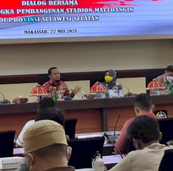 Andi Sudirman Komitmen Lanjutkan Pembangunan Stadion Mattoanging