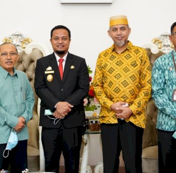 Andi Sudirman Terima Kepala BPS Sulsel Baru, Ini yang Dibahas